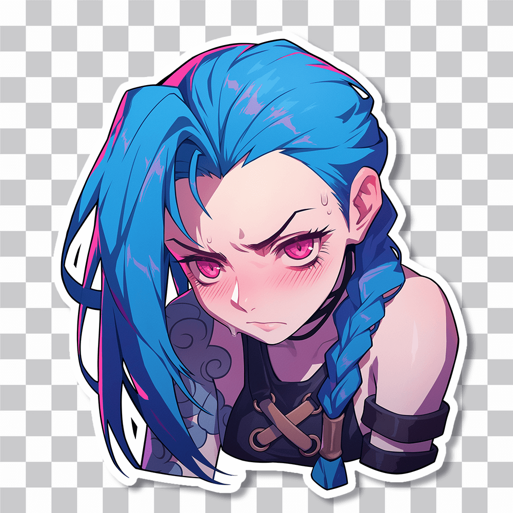 arcane jinx pout sticker cover
