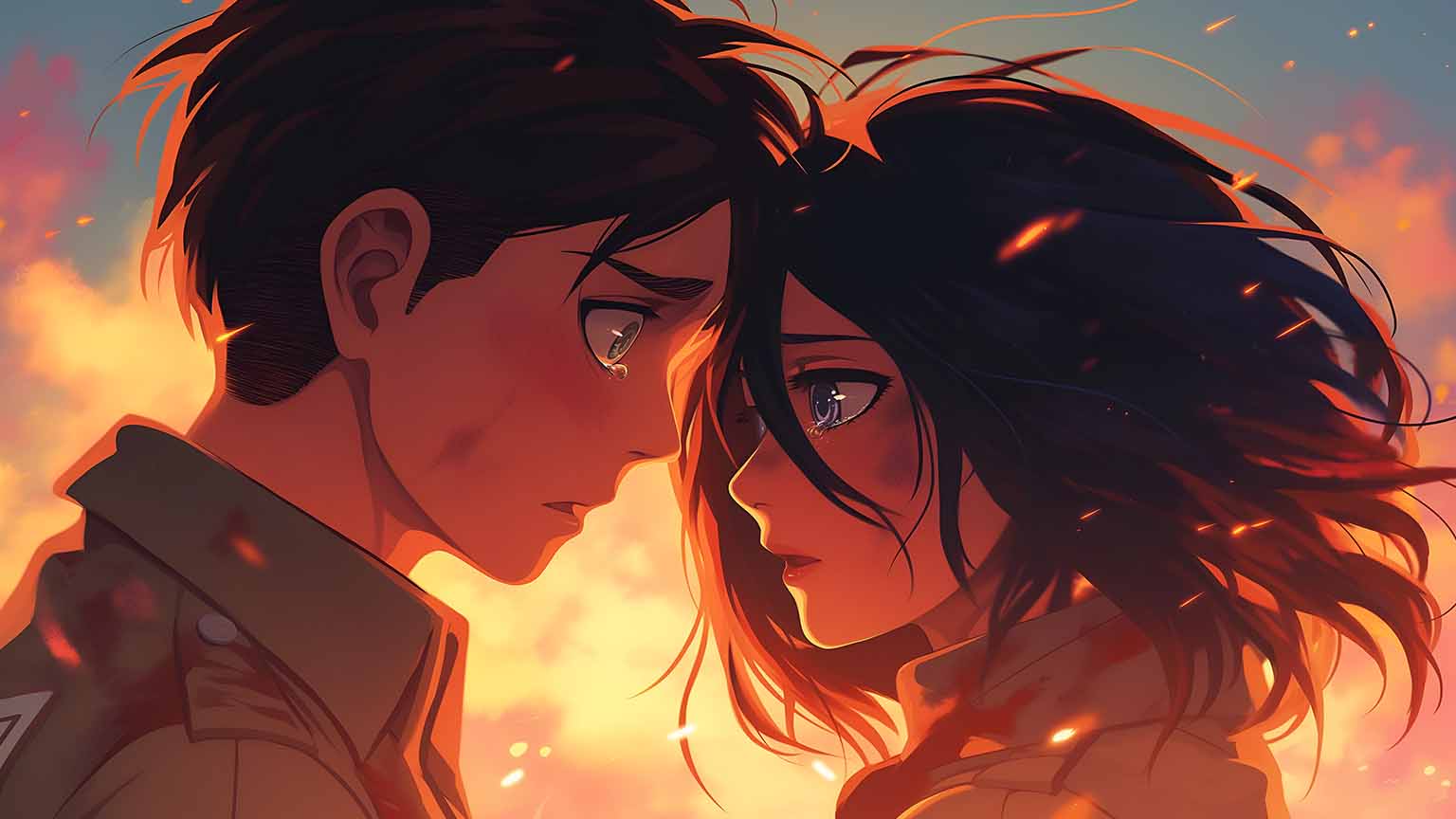 attack on titan love in turbulent times desktop wallpaper preview