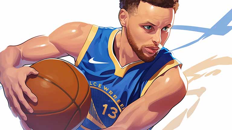 basketball stephen curry dribbling desktop wallpaper cover