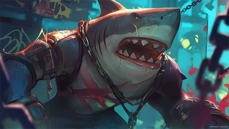 battle shark warrior desktop wallpaper cover