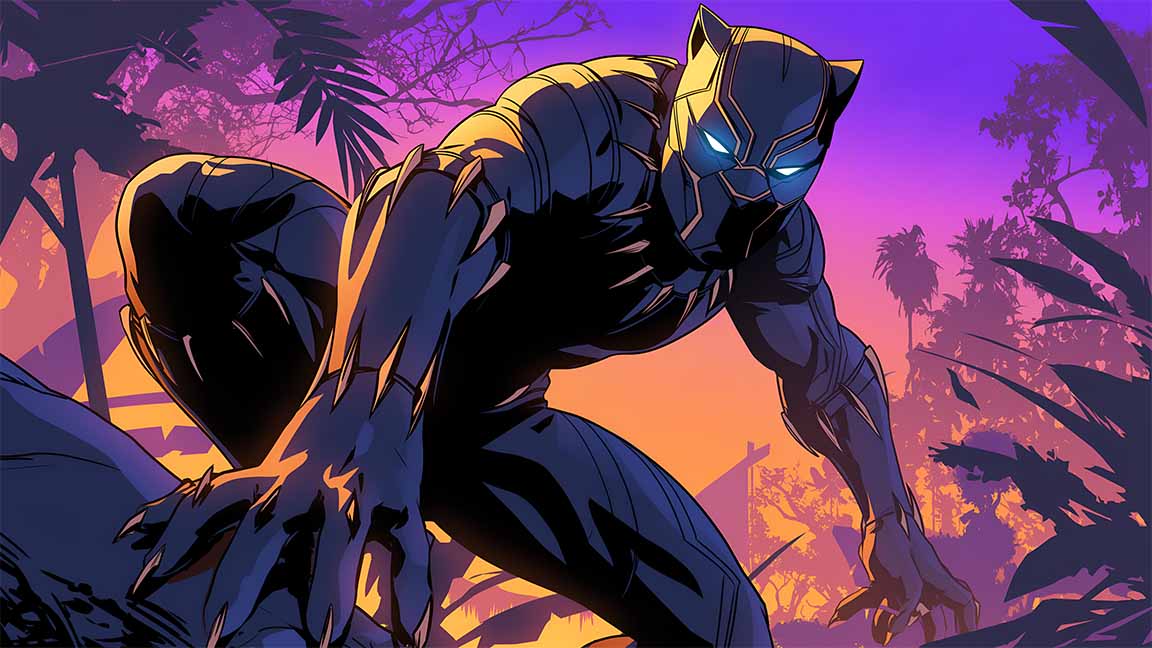 black panther jungle hunt desktop wallpaper cover