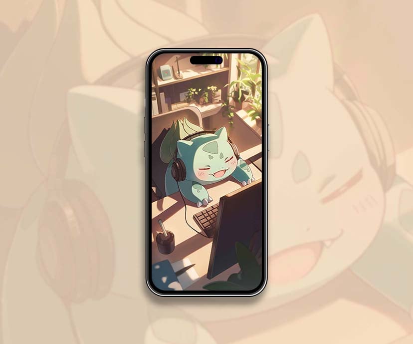 bulbasaur office desk cute lofi anime wallpapers collection