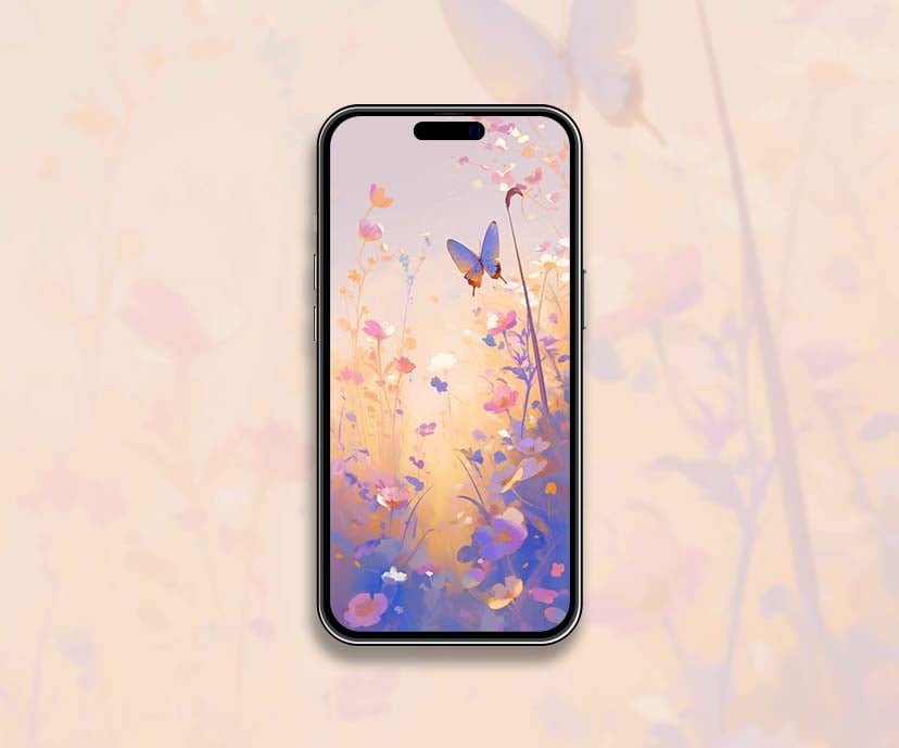 butterfly floating in spring meadow wallpapers collection