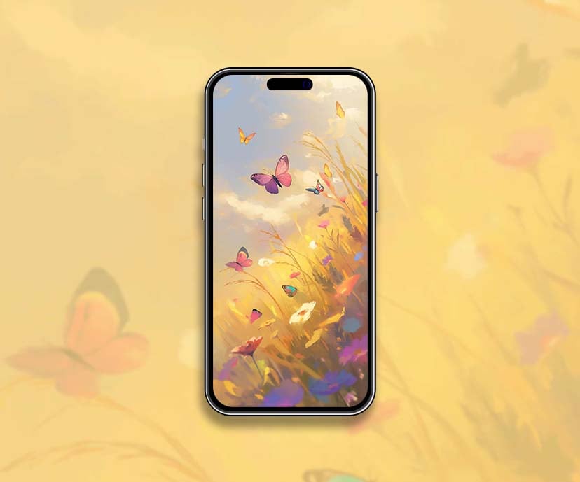 butterfly meadow vibrant spring field wallpapers collection