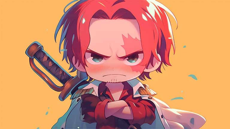 chibi shanks one piece cute desktop wallpaper cover