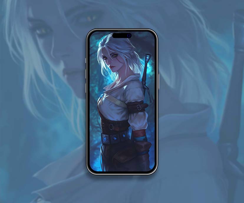 ciri the witcher glowing eyes forest wallpapers collection