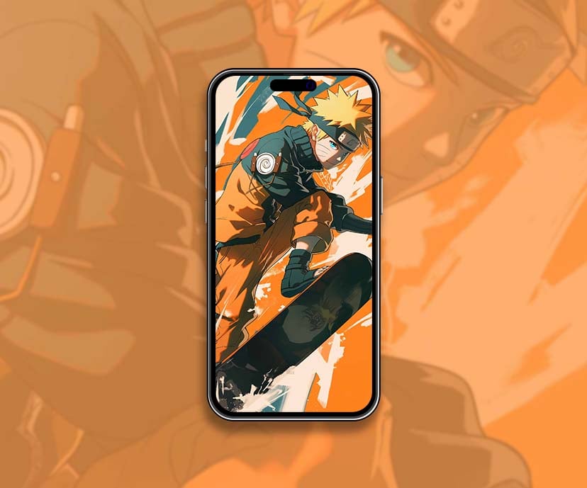 cool naruto skater orange splash wallpapers collection