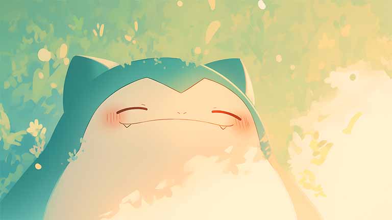 cute snorlax pokemon pastel pc wallpaper cover