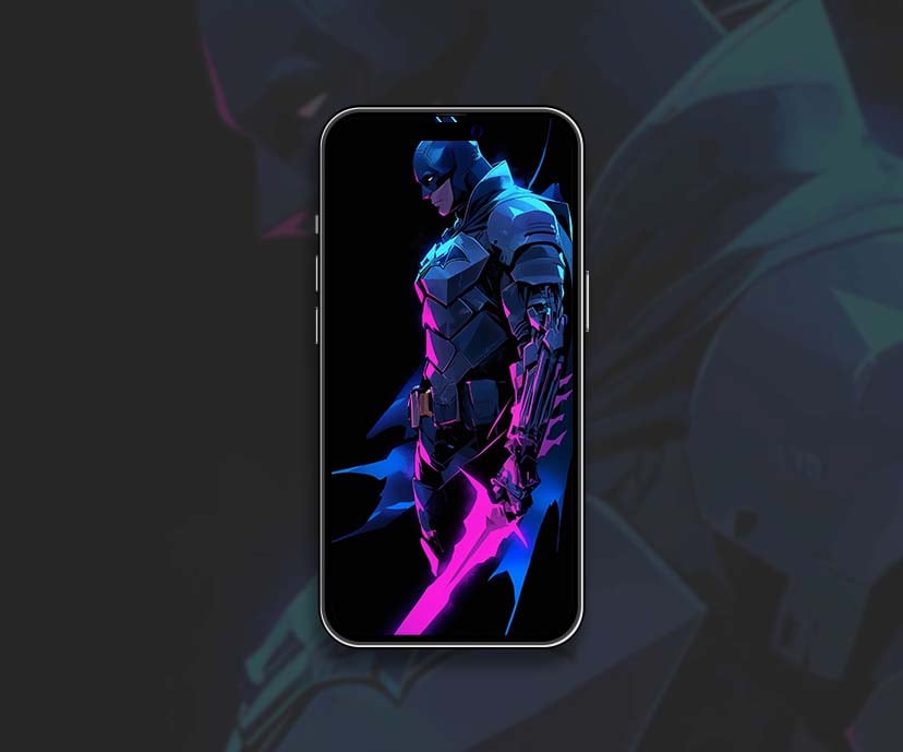 cyberpunk batman neon armored suit wallpapers collection