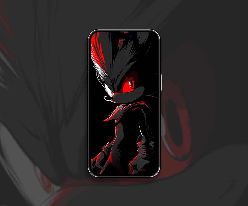 dark shadow sonic edgy red highlight wallpapers collection