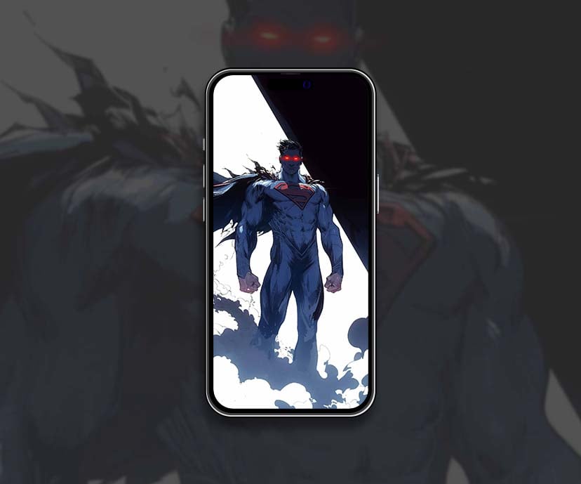 dark superman red eyes comic style wallpapers collection