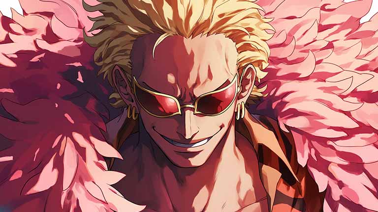 doflamingo joker evil grin desktop wallpaper cover