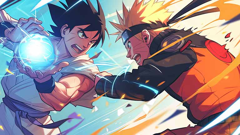 dragon ball naruto goku vs naruto desktop wallpaper cover