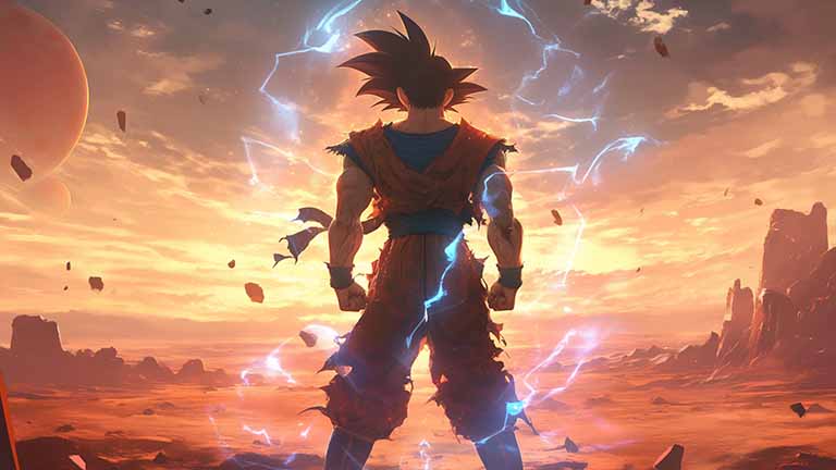 dragon ball z goku charging ki desktop wallpaper cover