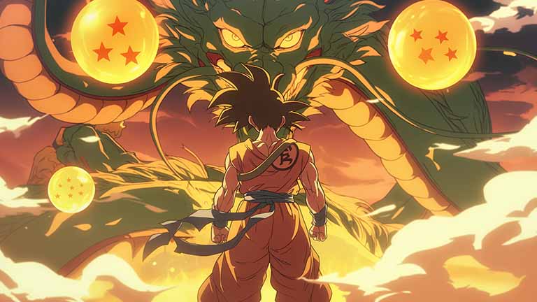 dragon ball z goku shenron wish desktop wallpaper cover