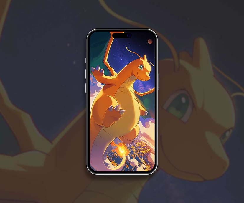 dragonite space flight art style wallpapers collection