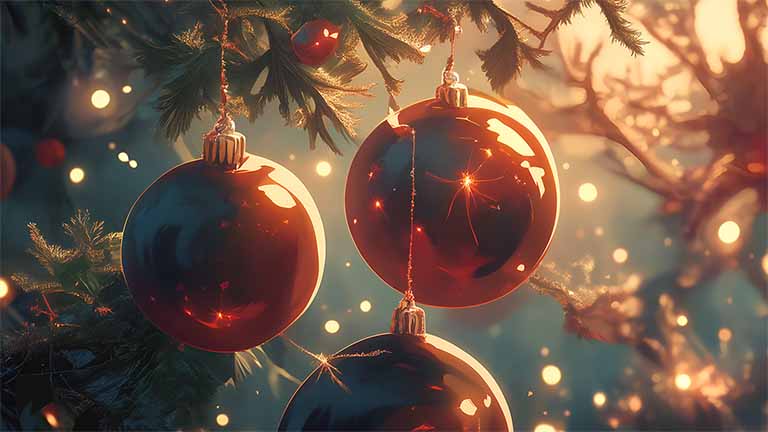 elegant christmas ornaments wallpaper cover