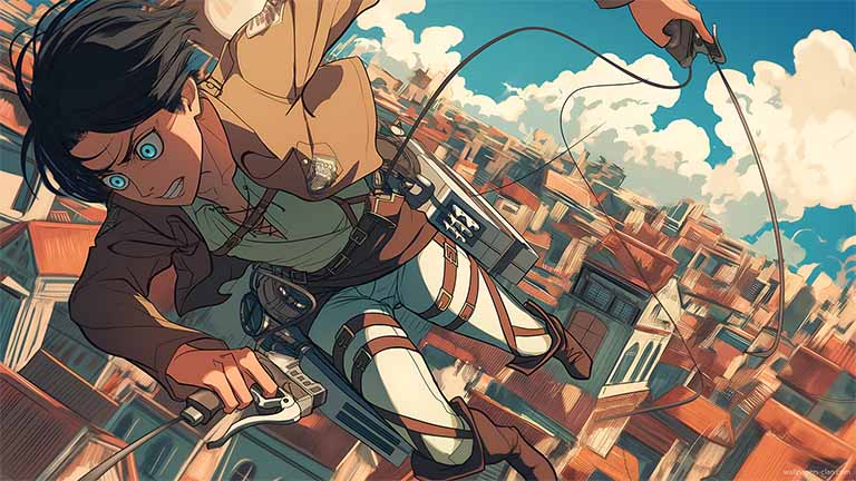 eren yeager cool aot wallpaper cover