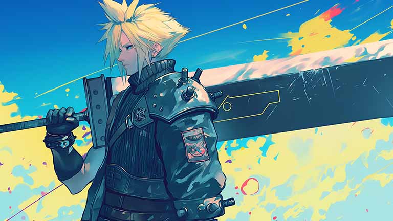 final fantasy vii cloud strife buster sword desktop wallpaper cover