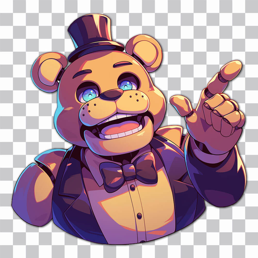 fnaf freddy fazbear performer sticker cover