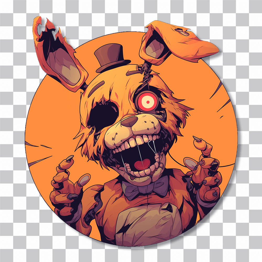 fnaf springtrap scary sticker cover