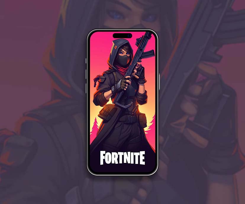 fortnite warrior girl gradient sunset wallpapers collection