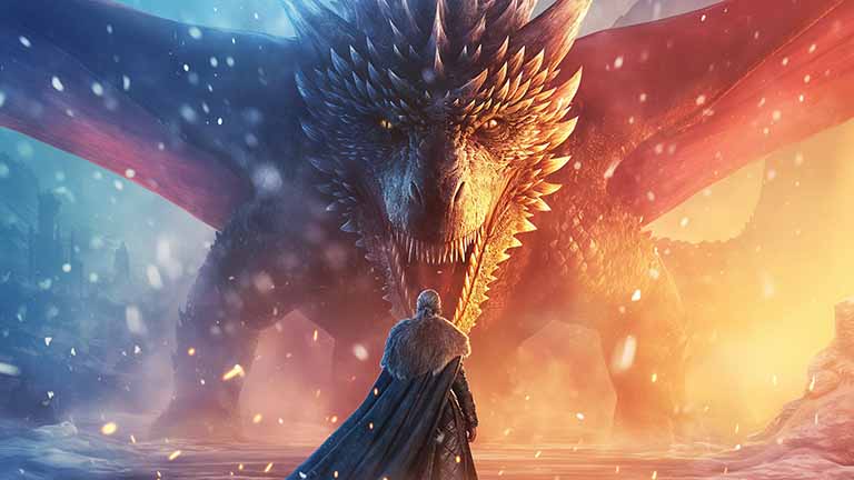 game of thrones jon snow drogon desktop wallpaper cover