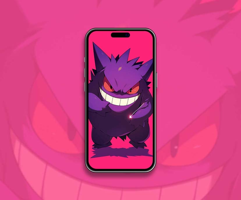 gengar spooky style pokemon smile wallpapers collection