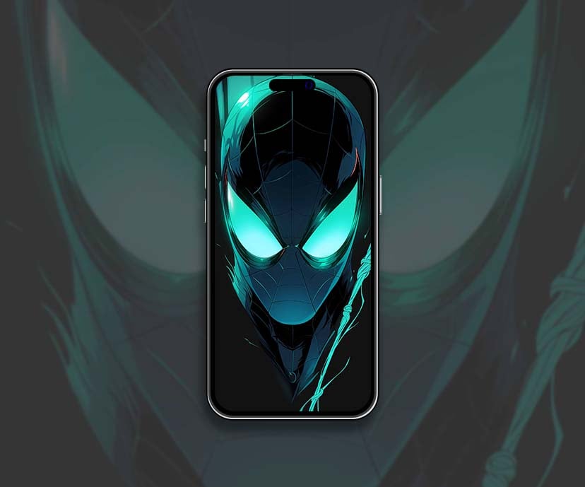 glowing eyes black spider man intense mask wallpapers collection