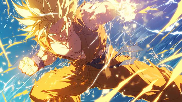 goku charging energy super saiyan desktop wallpaper cover
