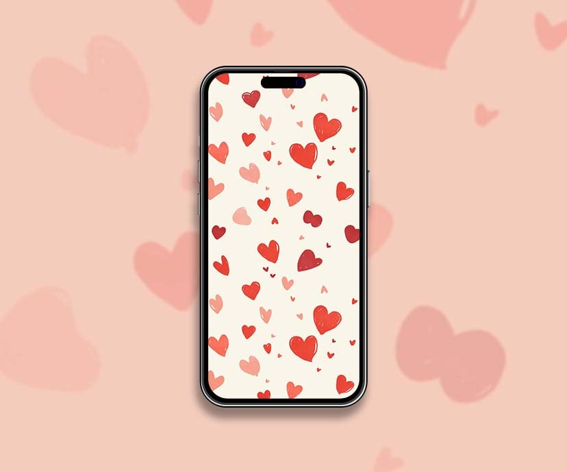 hearts red pattern wallpapers collection