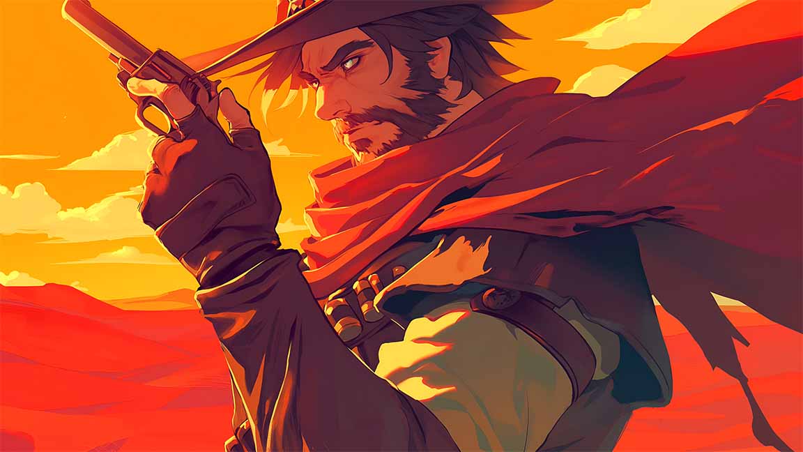 high noon overwatch cowboy desktop wallpaper cover