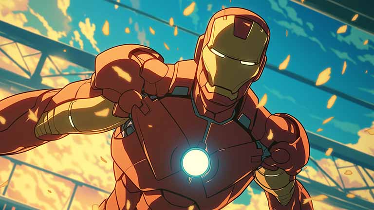 iron man in action flight desktop wallpaper cover