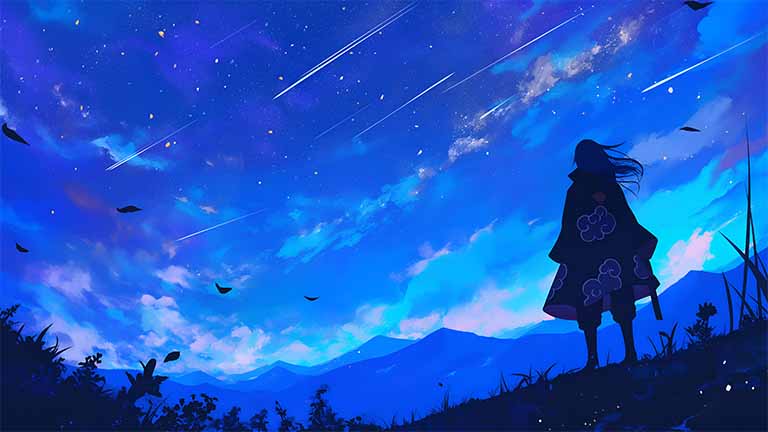itachi uchiha starry night desktop wallpaper cover