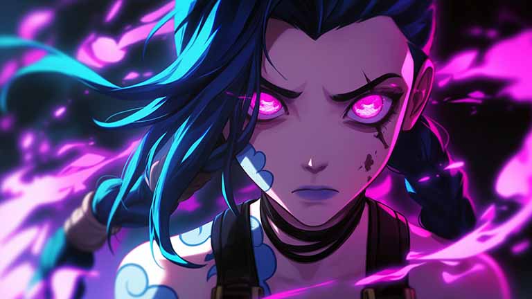 jinx league of legends madness desktop wallpaper cover