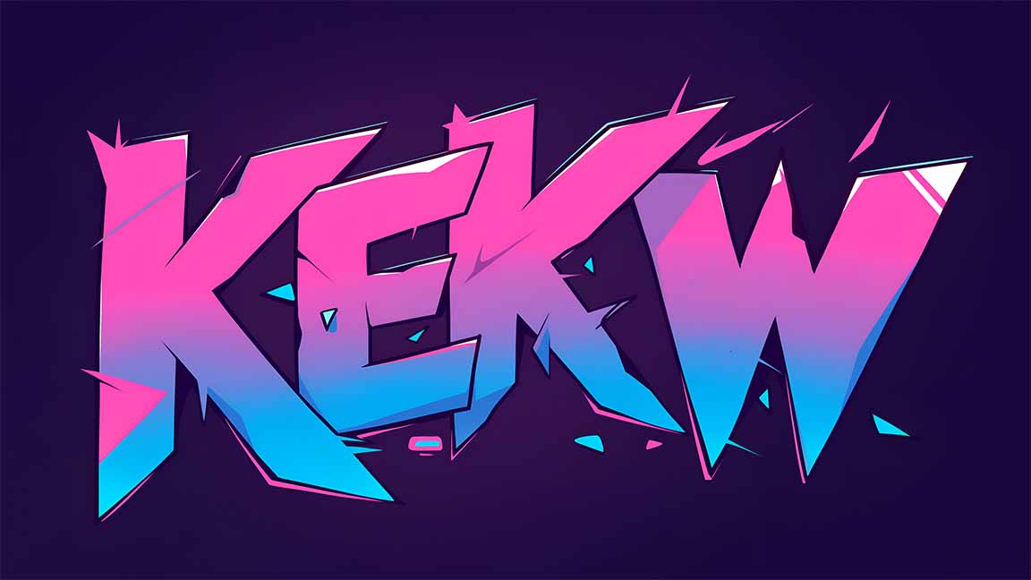 kekw text graffiti meme style desktop wallpaper cover