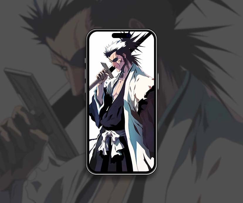 kenpachi zaraki bleach anime samurai sword wallpapers collection