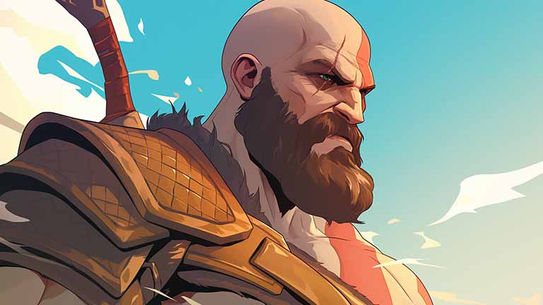kratos the father figure desktop wallpaper cover
