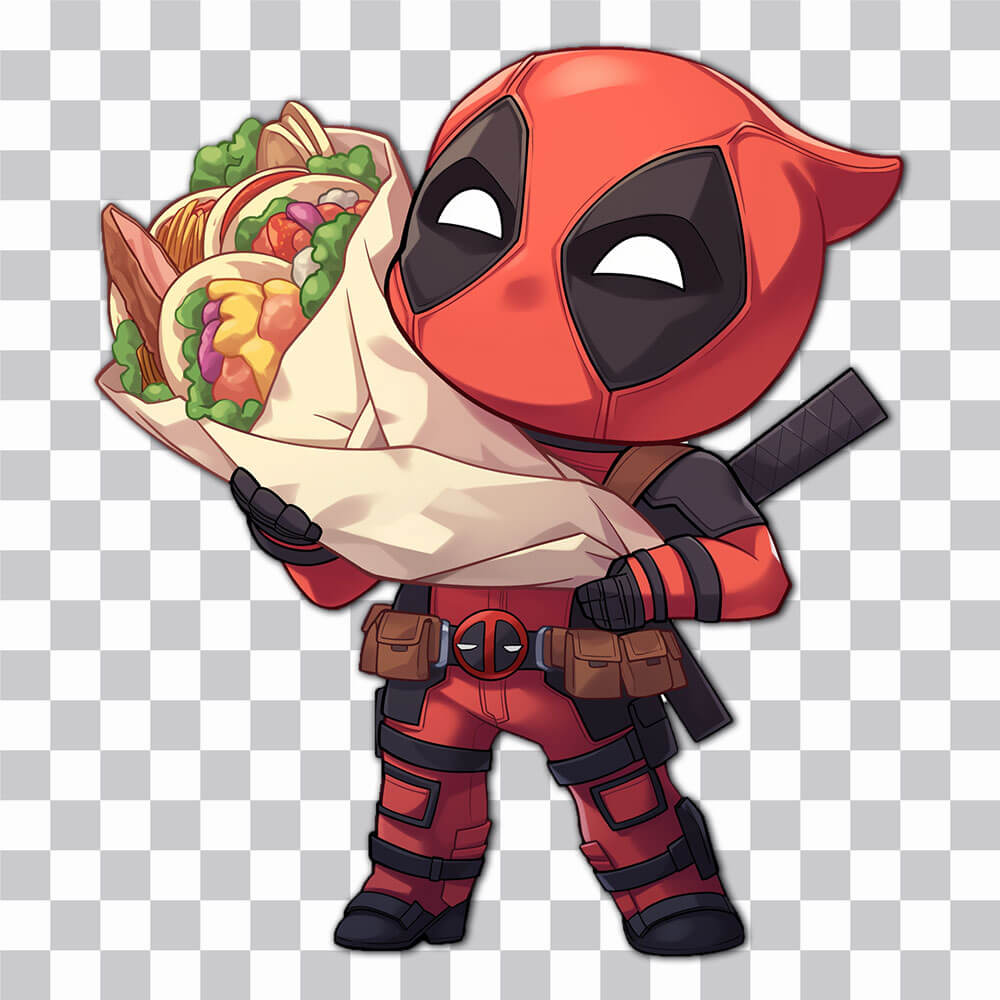 marvel deadpool taco love sticker cover