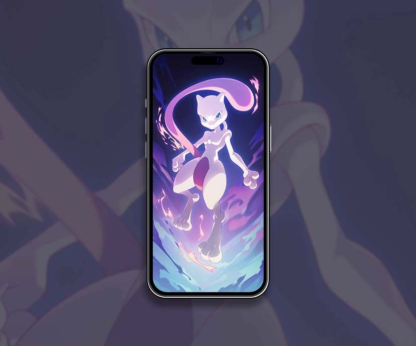 mewtwo psychic aurora glow pokemon wallpapers collection