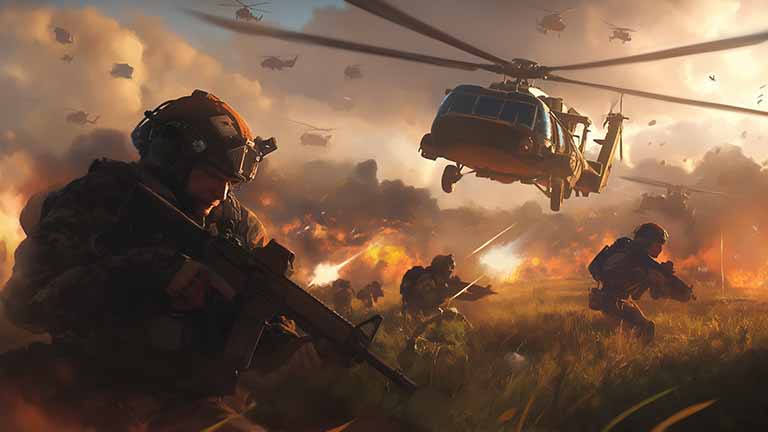 military operation helicopters soldiers desktop wallpaper cover