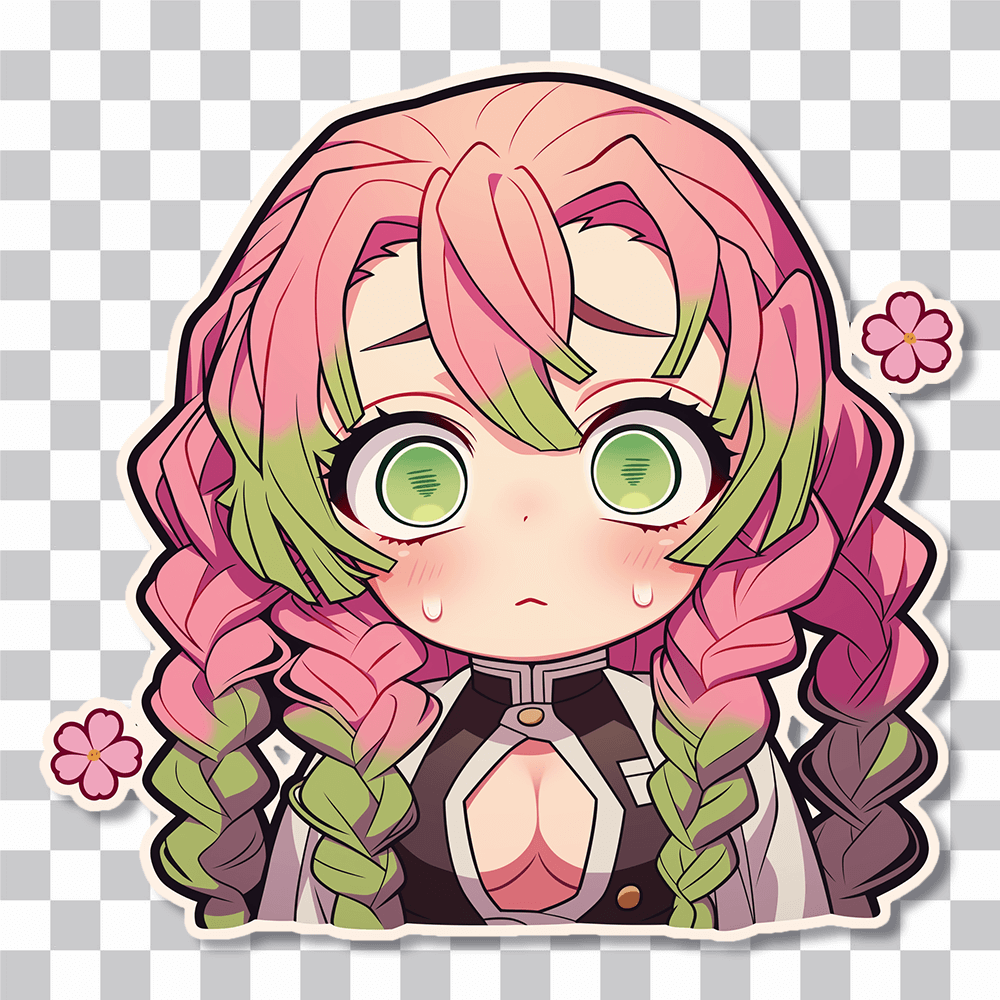 mitsuri kanroji nervous sticker cover