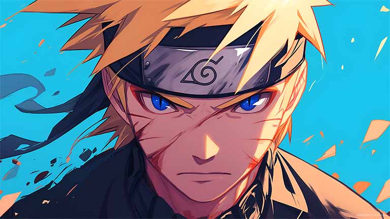 naruto blue gaze anime desktop wallpaper cover