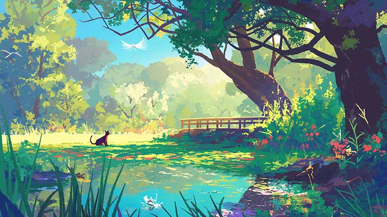 nature landscape cat silhouette desktop wallpaper cover