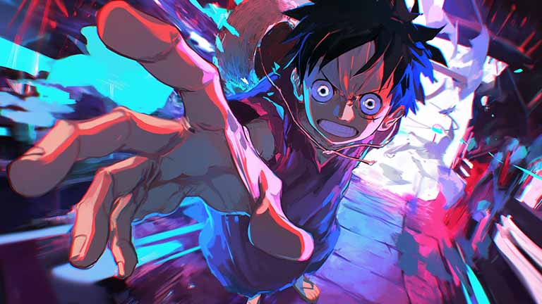 one piece luffy reaching out desktop wallpaper cover
