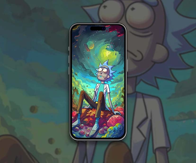 rick sanchez galaxy planet trip wallpapers collection