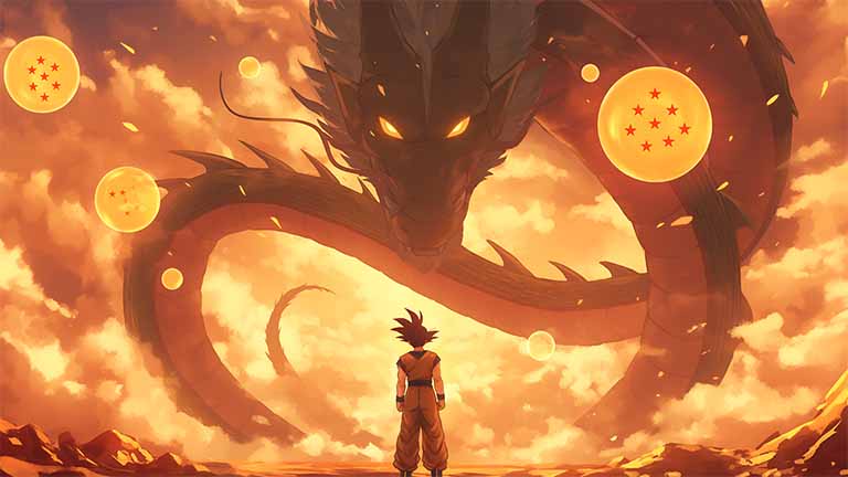 shenron goku dragonball epic scene pc desktop laptop wallpaper cover