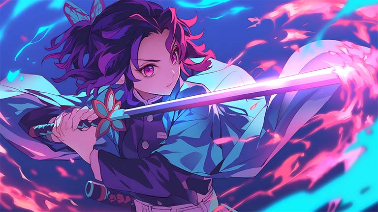 shinobu demon slayer moonlight strike desktop wallpaper cover