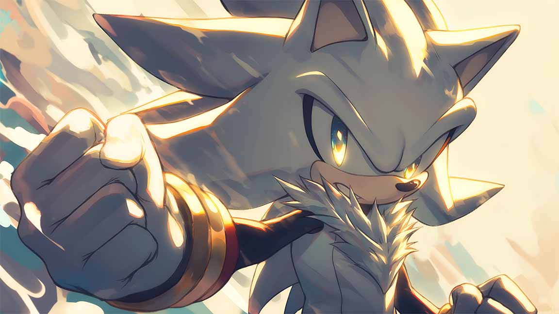 silver the hedgehog desktop wallpaper cover