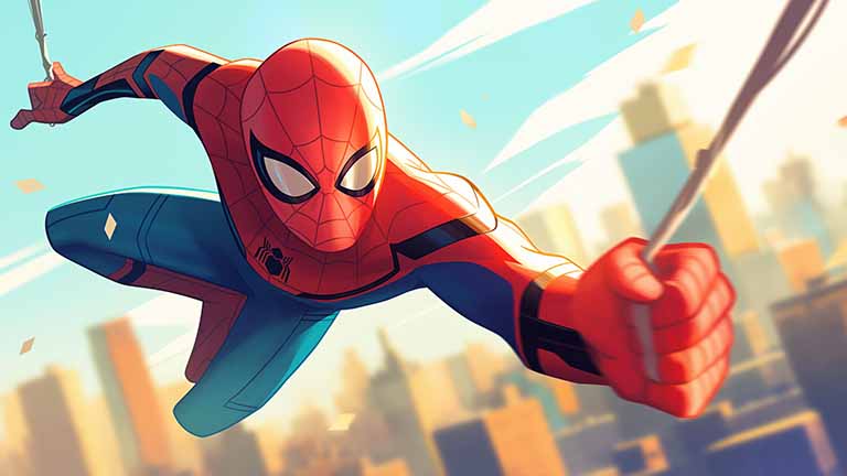 spider man web shooter in action desktop wallpaper cover
